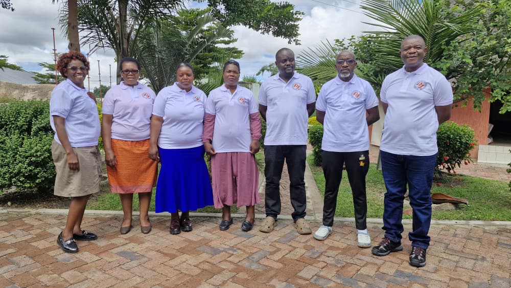 A group photo of the team at the event